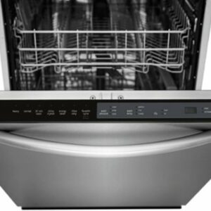 Frigidaire - Gallery 24" Top Control Built-In Dishwasher with Stainless Steel Tub, 51 dba - Stainless Steel