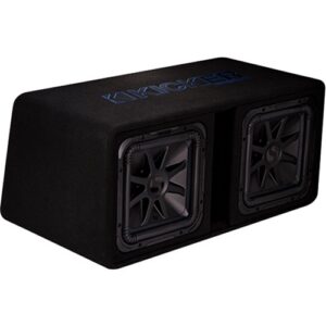 KICKER - Dual 12" Single-Voice-Coil 2-ohm Loaded Subwoofer - Black