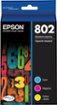 Epson - 802 Standard Capacity Ink Cartridges - Cyan/Magenta/Yellow