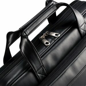 Samsonite - Leather Slim Laptop Briefcase for 15.6" Laptop - Black