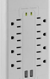 Insignia™ - 10 Outlet/2 USB 2700 Joules Surge Protector - White