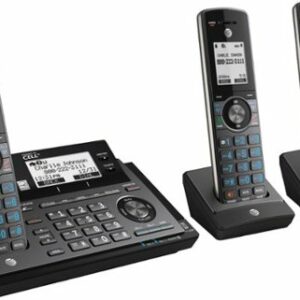 AT&T - CLP99387 Connect to Cell DECT 6.0 Expandable Cordless Phone System with Digital Answering System and Smart Call Blocker - Metallic Blue