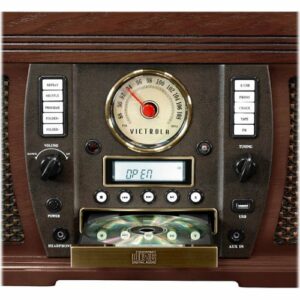 Victrola - Aviator 8-in-1 Bluetooth Stereo Audio System - Espesso