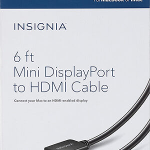 Insignia™ - 6' Mini DisplayPort-to-HDMI Cable - Black