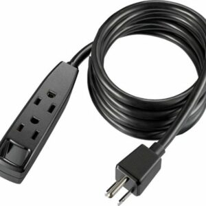 Insignia™ - 10' 3-Outlet Extension Power Cord - Black