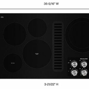 KitchenAid - 36" Electric Cooktop - Black