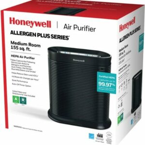 Honeywell - HPA100 HEPA Air Purifier, Medium Room (155 sq. ft) - Black