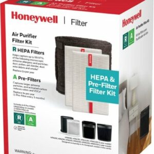 Honeywell - HEPA Air Purifier Filter Value Kit - A and R Filters - Black White