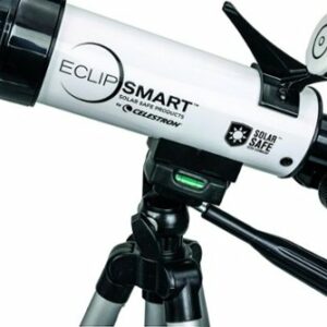 Celestron - Eclipsmart Travel Solar Scope 50 Refractor Telescope - White/black