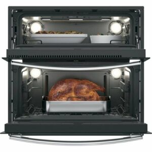 GE Profile - 30" Built-In Double Electric Convection Wall Oven - Stainless Steel