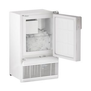 U-Line - Marine Series 14" 22.9-Lb. Built-In Icemaker - White