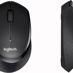 Logitech - M330 SILENT PLUS Wireless Optical Mouse with USB Nano Receiver - Black