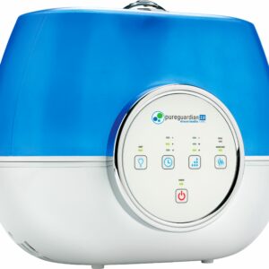 PureGuardian - Ultrasonic 2 Gal. Warm and Cool Mist Aromatherapy Humidifier - Blue/White