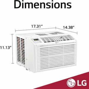 LG - 6,000 BTU 115V Window Air Conditioner with Remote Control - White