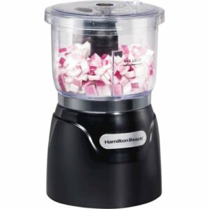 Hamilton Beach - Stack & Press 3-Cup Food Chopper - Black