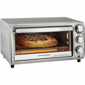 Hamilton Beach - 4-Slice Toaster Oven - Stainless steel