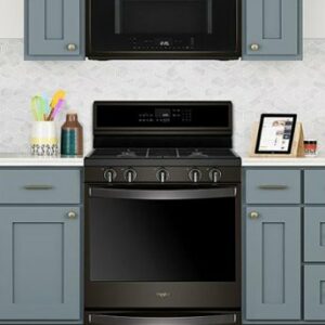 Whirlpool - 1.9 Cu. Ft. Convection Over-the-Range Microwave with Sensor Cooking - Black Stainless Steel