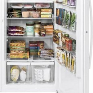 GE - 17.3 Cu. Ft. Frost-Free Upright Freezer - White