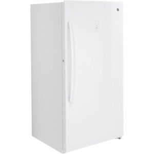 GE - 17.3 Cu. Ft. Frost-Free Upright Freezer - White