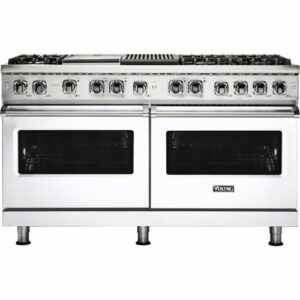 Viking - 5-Series Dual Fuel Self-Clean 60"W Sealed Burner Range - White