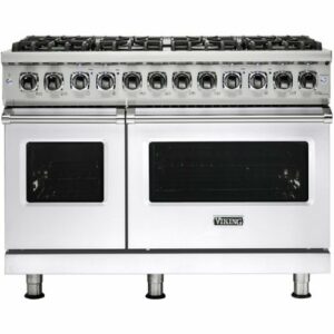 Viking - 5-Series Dual Fuel Self-Clean 48"W Sealed Burner Range - White