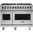 Viking - 5-Series Dual Fuel Self-Clean 48"W Sealed Burner Range - Stainless Steel