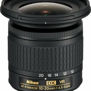 Nikon - AF-P DX NIKKOR 10-20mm f/4.5-5.6G VR Wide-Angle Zoom Lens for APS-C F-mount cameras - Black