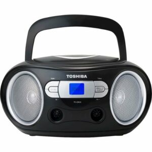 Toshiba - 2.4W Portable CD Boombox - Black