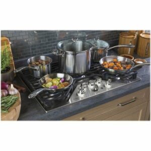 GE Profile - 30" Built-In Gas Cooktop - Stainless Steel