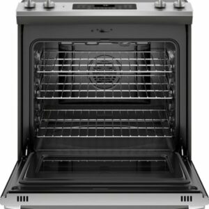 GE - 5.3 Cu. Ft. Slide-In Electric Convection Range - Stainless Steel