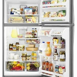 Whirlpool - 20.5 Cu. Ft. Top-Freezer Refrigerator - Stainless Steel