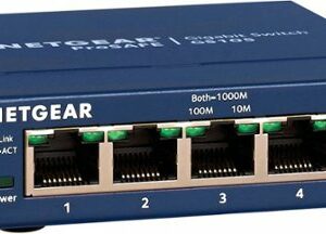 NETGEAR - 5-Port 10/100/1000 Gigabit Ethernet Unmanaged Switch - Blue