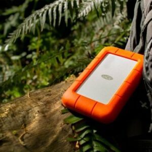 LaCie - Rugged 2TB External USB-C, USB 3.1 Gen 1 Portable Hard Drive - Orange/Silver