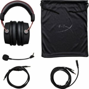 HyperX - Cloud Alpha Wired Gaming Headset for PC, Xbox X|S, Xbox One, PS5, PS4, Nintendo Switch, and Mobile - Black/Red