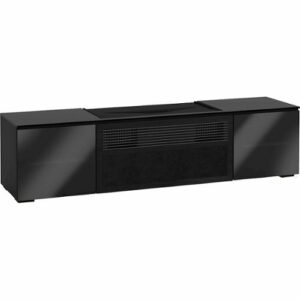 Salamander Designs - Oslo A/V Cabinet for Sony VZ1000ES Ultra-Short Throw Projector - Black Oak/Black Glass