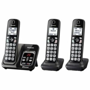 Panasonic - KX-TGD563M Link2Cell DECT 6.0 Expandable Cordless Phone System with Digital Answering System - Metallic Black