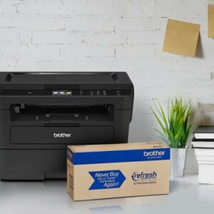 Brother - HL-L2395DW Wireless Black-and-White All-In-One Refresh Subscription Eligible Laser Printer - Gray