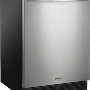 Whirlpool - 5.1 Cu. Ft. Built-In Mini Fridge - Stainless Steel