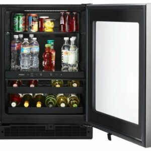 Whirlpool - 14-Bottle Beverage Cooler - Stainless Steel