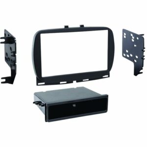 Metra - Dash Kit for Select 2016-2017 Fiat 500 DIN DDIN - Black