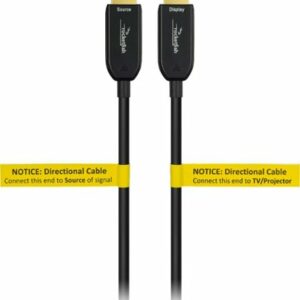 Rocketfish™ - 100' 4K UltraHD/HDR In-Wall Rated Active Fiber Optical HDMI Cable - Black