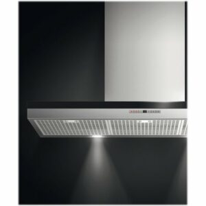 Fisher & Paykel - 36" Convertible Range Hood - Brushed Stainless Steel/Black Glass