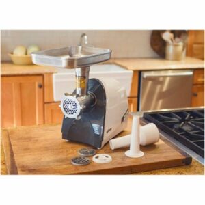 Weston - #5 Electric Meat Grinder & Sausage Stuffer - White