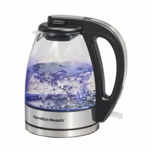 Hamilton Beach - 1L Electric Kettle - Black/Stainless Steel