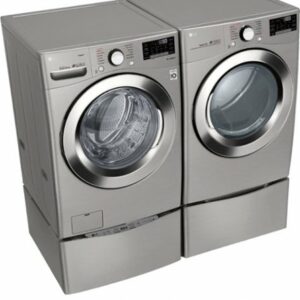 LG - 4.5 Cu. Ft. High-Efficiency Stackable Smart Front Load Washer with Steam and 6Motion Technology - Graphite Steel