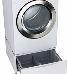 LG - 7.4 Cu. Ft. Stackable Smart Gas Dryer with Steam and Sensor Dry - White