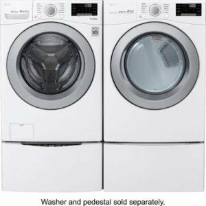 LG - 7.4 Cu. Ft. Stackable Smart Gas Dryer with Sensor Dry - White