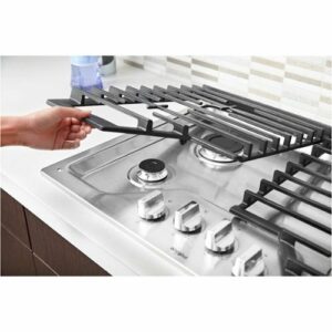 Whirlpool - 30" Gas Cooktop - Stainless Steel