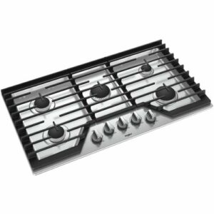 Whirlpool - 36" Gas Cooktop - Stainless Steel