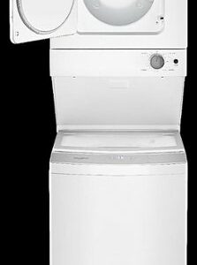 Whirlpool - 1.6 Cu. Ft. Top Load Washer and 3.4 Cu. Ft. Electric Dryer with Smooth Wave Stainless Steel Wash Basket - White